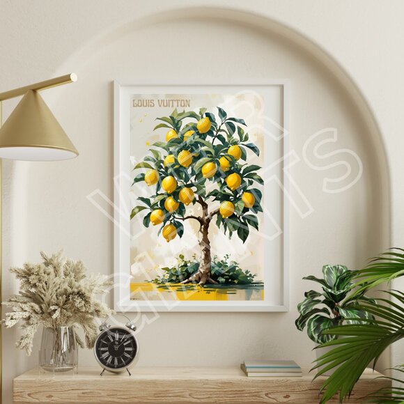 LOUIS VUITTON Lemon Tree 11x17 Art Print (Home Decor, Luxury Art, Aesthetic) - Picture 1 of 3